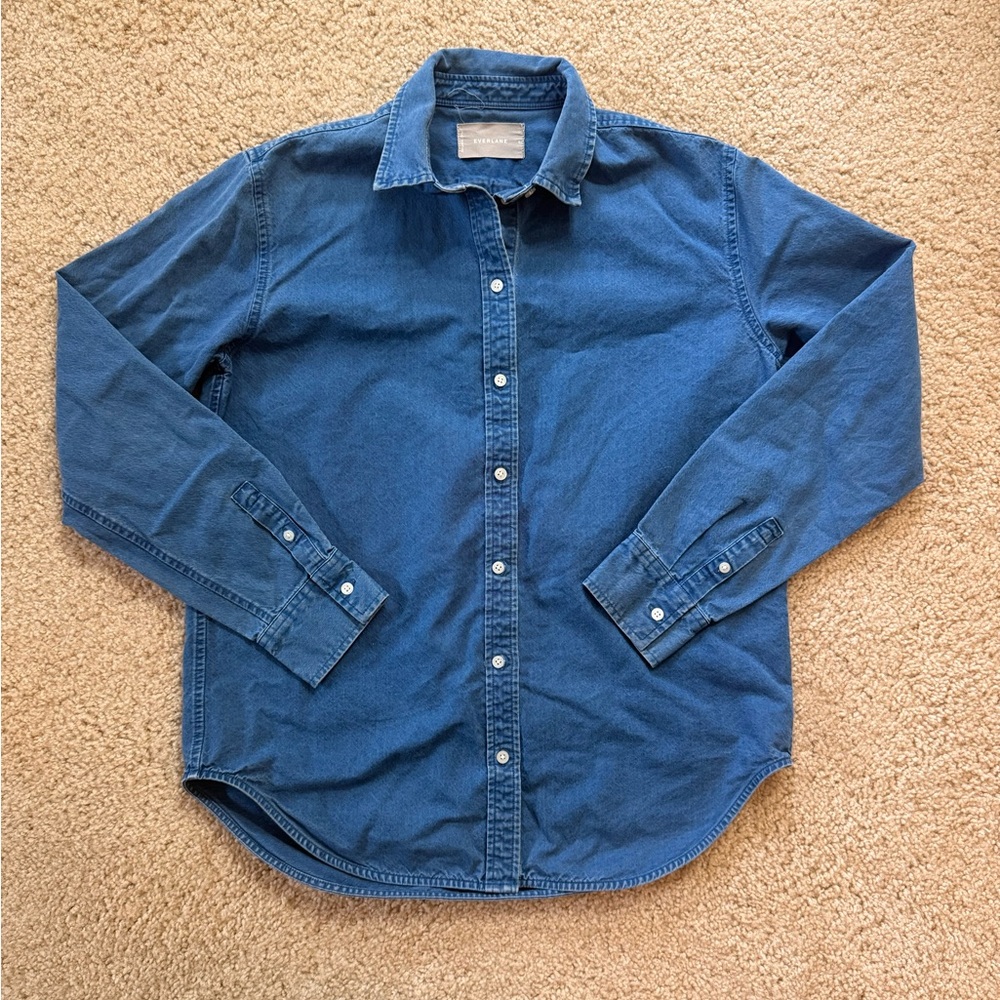 Everlane Women's Denim Blue Button Down Shirt